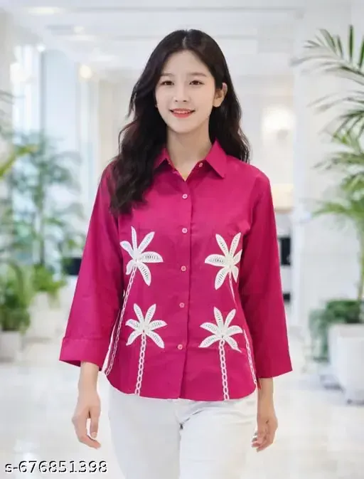 Palm Breeze Shirt Magenta