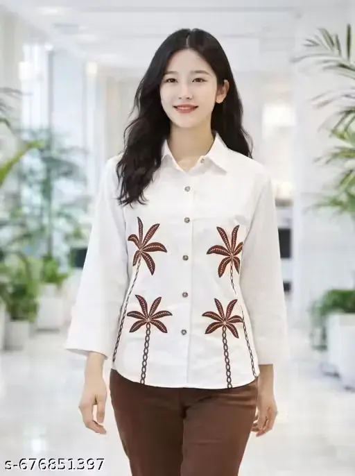 Palm Breeze Shirt Ivory