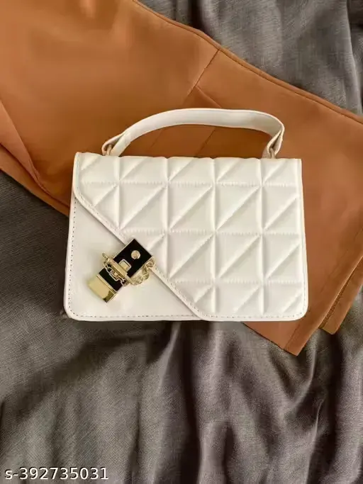 Ivory Luxe Quilted Handbag